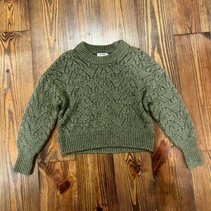 Old Navy Olive Textured Crew Neck Sweater